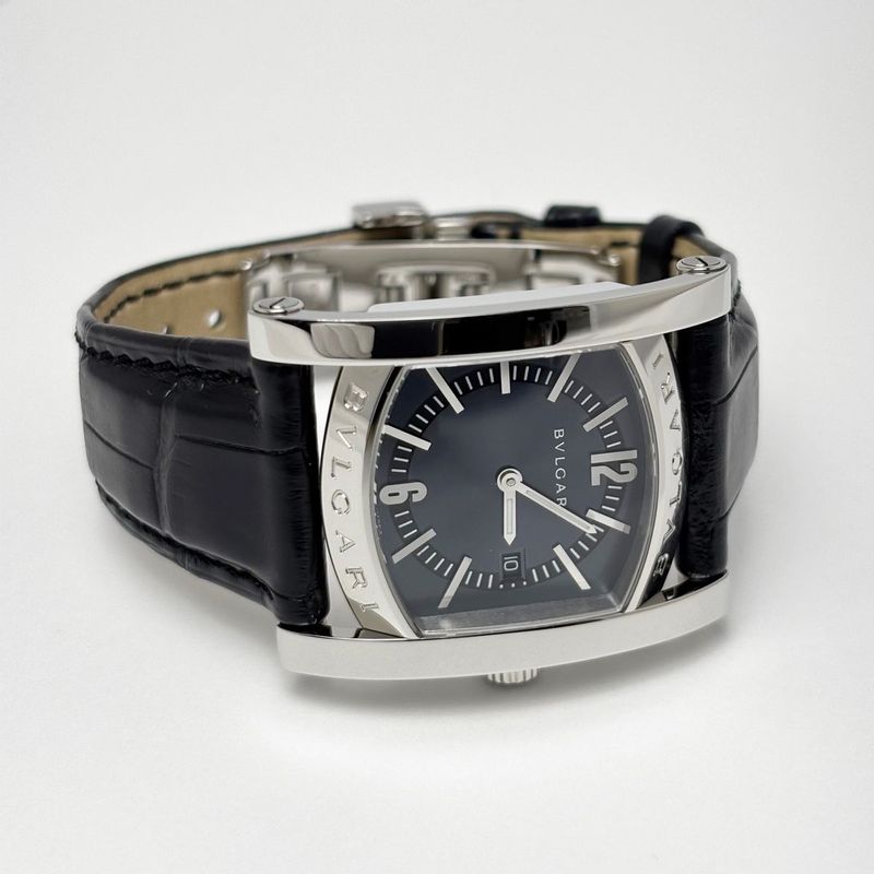 Bvlgari Watch Quartz Ashoma Black Silver Boys