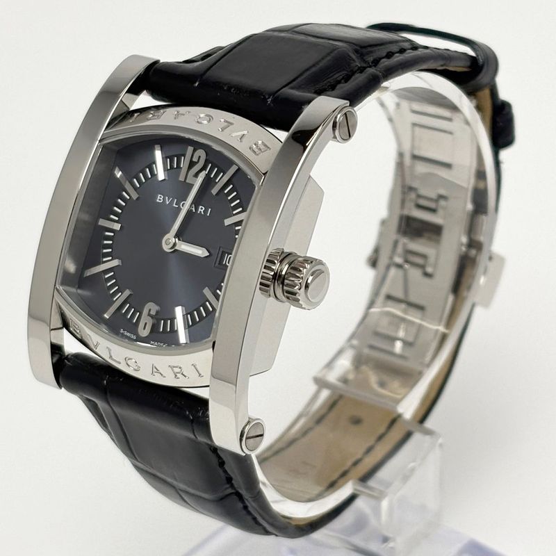 Bvlgari Watch Quartz Ashoma Black Silver Boys