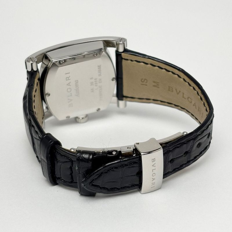 Bvlgari Watch Quartz Ashoma Black Silver Boys