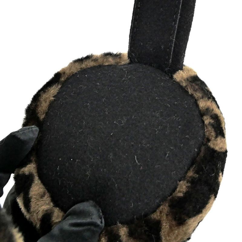 Fendi Ear-muffs Zucca Pattern Brown Black Earmuffs Accessories Miscellan