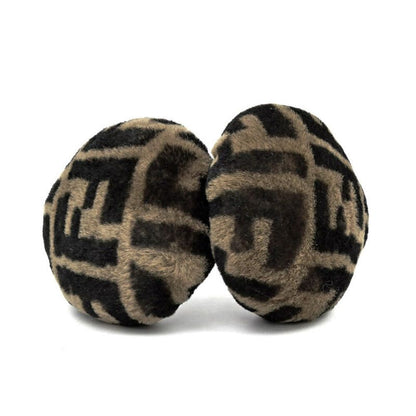 Fendi Ear-muffs Zucca Pattern Brown Black Earmuffs Accessories Miscellan