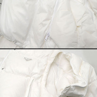 Prada Re-nylon Short Length Down Jacket 291805 White 3