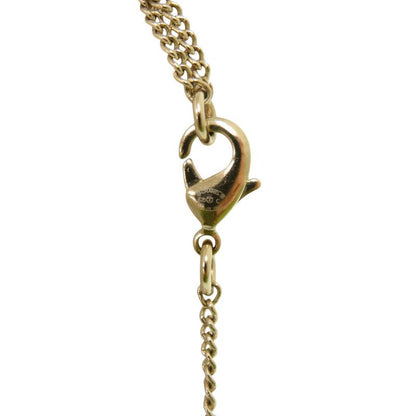 Chanel Coco Mark Cube CC Logo Abe819 Necklace Rhinestone GP Crystal B25 C Black