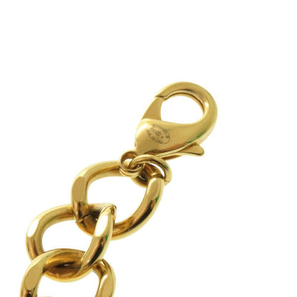 Chanel Gripoix Coco Mark Bracelet GP B20 K Fake Pearl Colored Stone Gold White