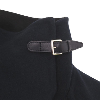 Hermes Blanket Coat 4 E0104 db Cashmere Navy Black Outerwear 1230