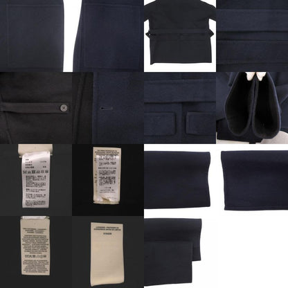 Hermes Blanket Coat 4 E0104 db Cashmere Navy Black Outerwear 1230