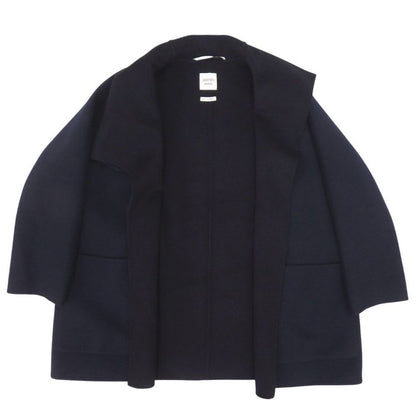 Hermes Blanket Coat 4 E0104 db Cashmere Navy Black Outerwear 1230