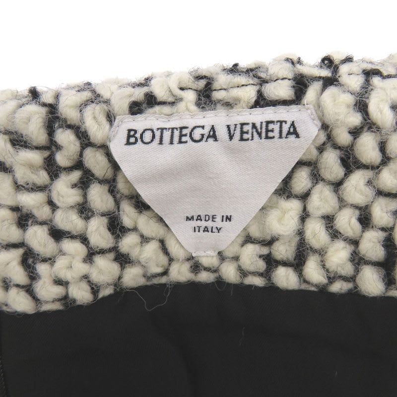 Bottega Veneta Skirt Mohair Wool Nylon White Black 0848