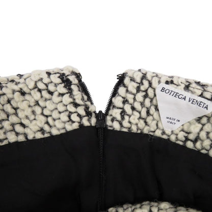 Bottega Veneta Skirt Mohair Wool Nylon White Black 0848