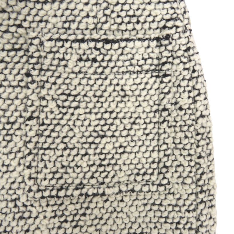 Bottega Veneta Skirt Mohair Wool Nylon White Black 0848