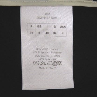 Christian Dior Plaid Check Pattern Dress Cotton Polyester Silk White Black