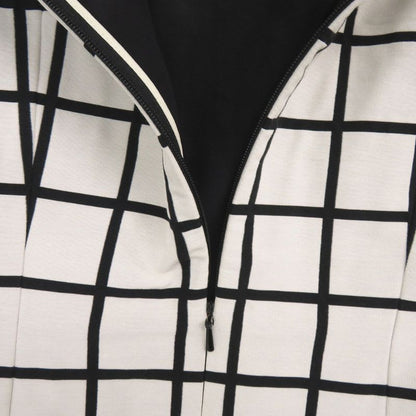 Christian Dior Plaid Check Pattern Dress Cotton Polyester Silk White Black