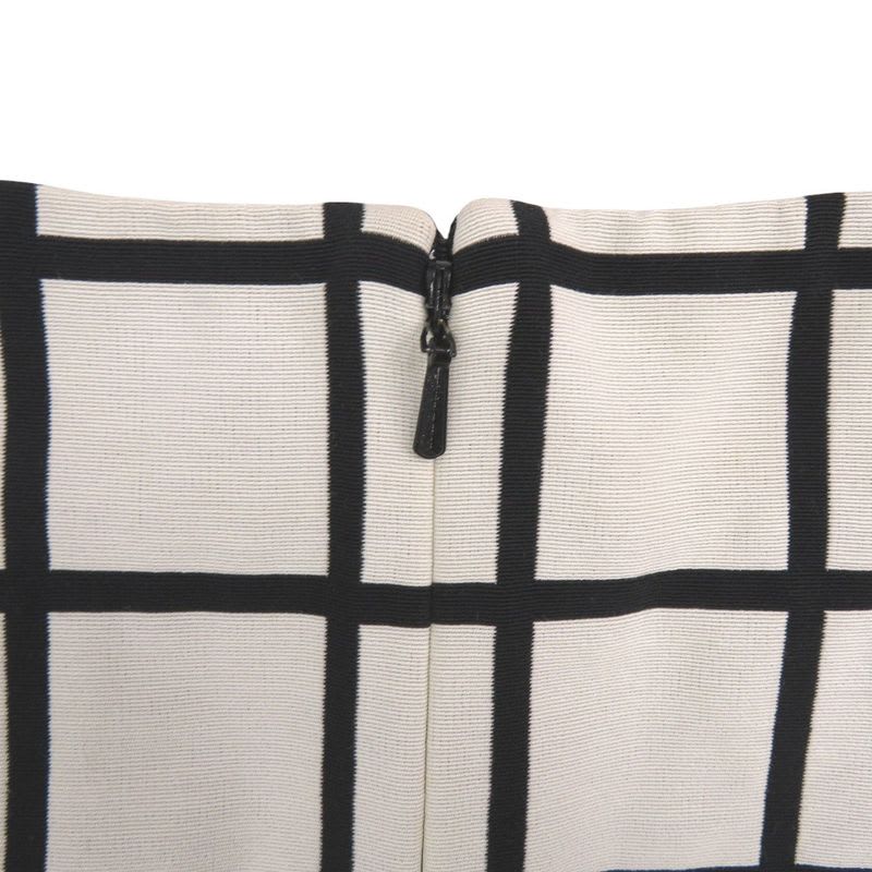 Christian Dior Plaid Check Pattern Dress Cotton Polyester Silk White Black