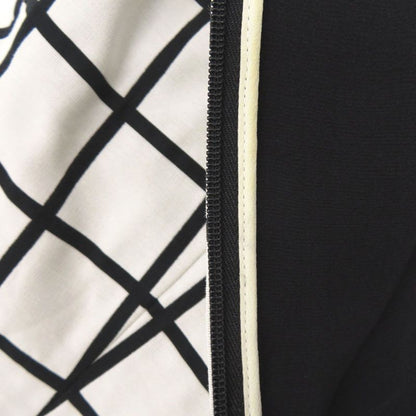 Christian Dior Plaid Check Pattern Dress Cotton Polyester Silk White Black