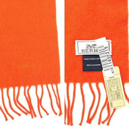 Hermes Muffler - Orange Cashmere Accessories Others