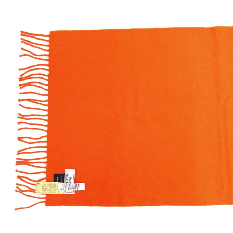 Hermes Muffler - Orange Cashmere Accessories Others