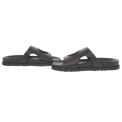 Hermes Edit Size 37 Leather Black Sandals 1289