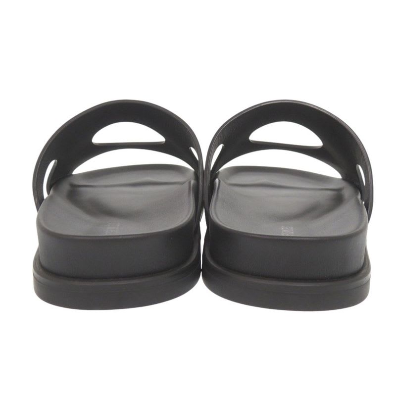 Hermes Edit Size 37 Leather Black Sandals 1289