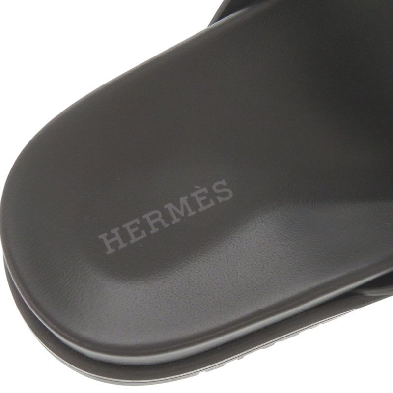Hermes Edit Size 37 Leather Black Sandals 1289