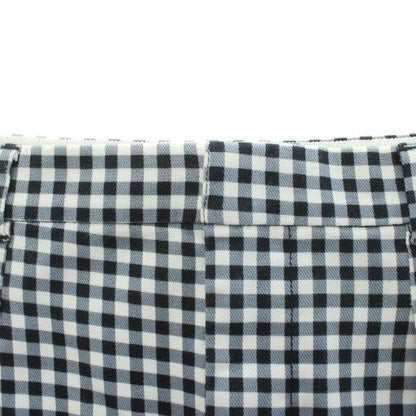 Louis Vuitton Brown Tag Shorts Gingham Check Zip Fly Black White XZ