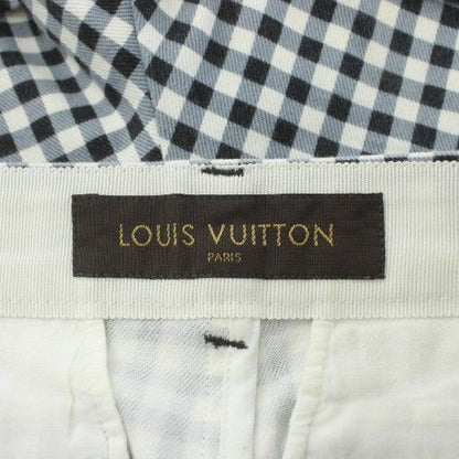 Louis Vuitton Brown Tag Shorts Gingham Check Zip Fly Black White XZ