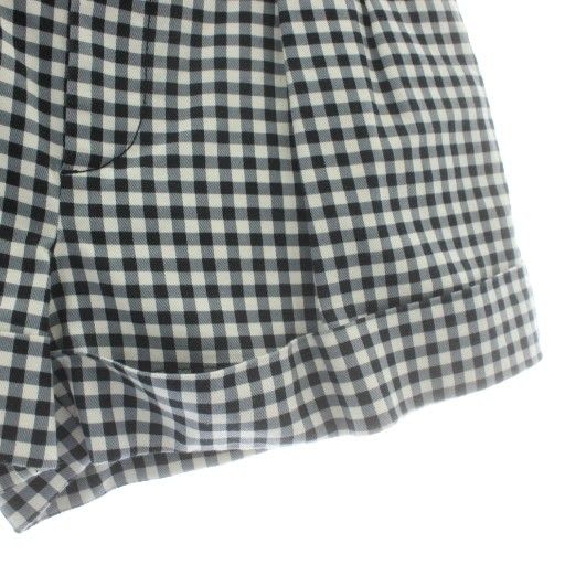 Louis Vuitton Brown Tag Shorts Gingham Check Zip Fly Black White XZ