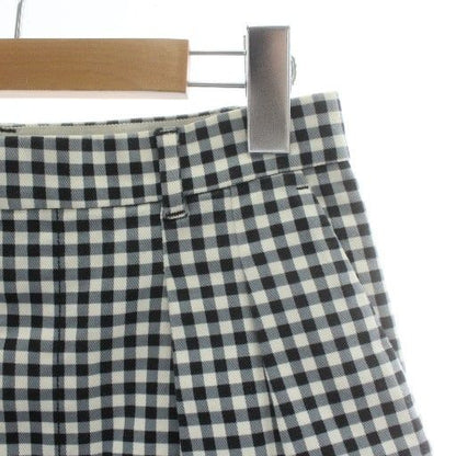 Louis Vuitton Brown Tag Shorts Gingham Check Zip Fly Black White XZ