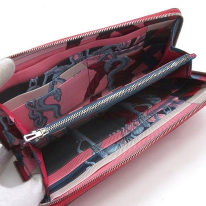 Hermes Hermes Azap Silk-in Long Wallet Round Zipper Vaux Epson Pink AA
