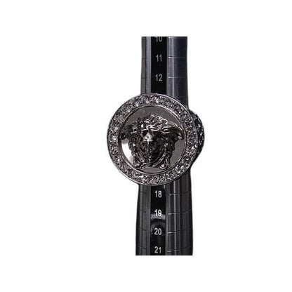 Versace Ring Medusa Silver Metal Unisex Rhinestone