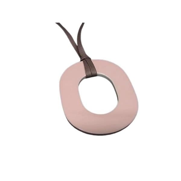 Hermes Necklace Ismu Pigman Pink Light Blue Lacquer Ladies