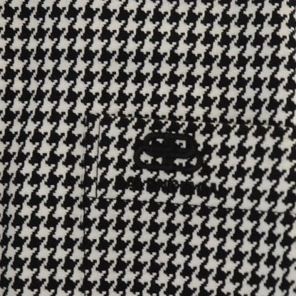 Balenciaga 2020 Short Sleeve Shirt Houndstooth Pattern Logo Stainless