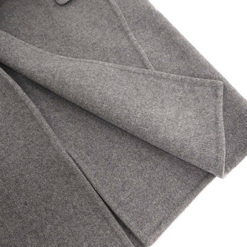 Celine By Phoebe Philo Egg Crombie Cashmere Coat 2 8H13 6700 Gray 36