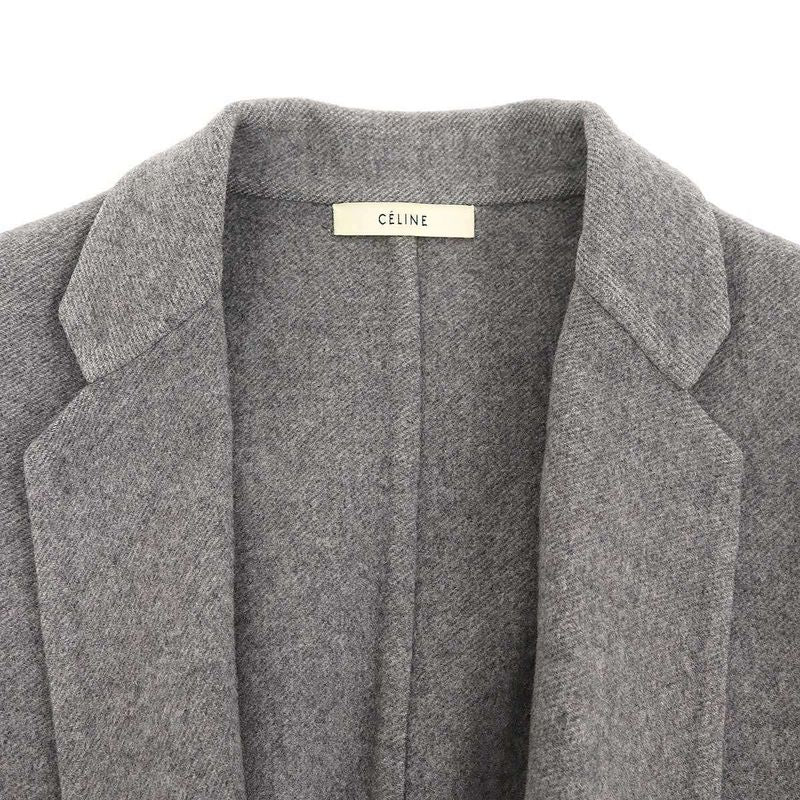 Celine By Phoebe Philo Egg Crombie Cashmere Coat 2 8H13 6700 Gray 36