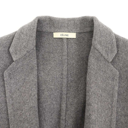 Celine By Phoebe Philo Egg Crombie Cashmere Coat 2 8H13 6700 Gray 36