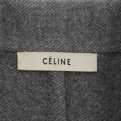 Celine By Phoebe Philo Egg Crombie Cashmere Coat 2 8H13 6700 Gray 36