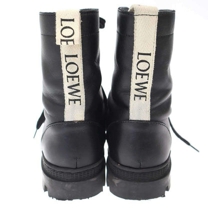 Loewe Lace-up Leather Boots Black 37
