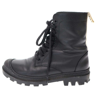Loewe Lace-up Leather Boots Black 37