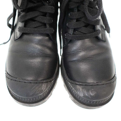 Loewe Lace-up Leather Boots Black 37