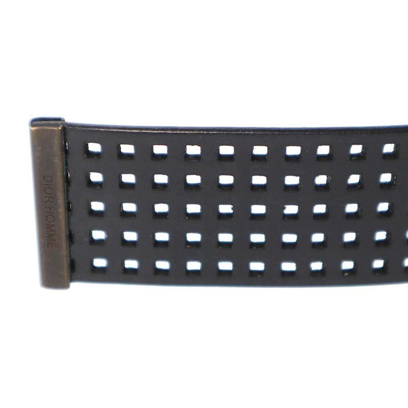 Dior Homme Punching Leather Gacha Belt Black