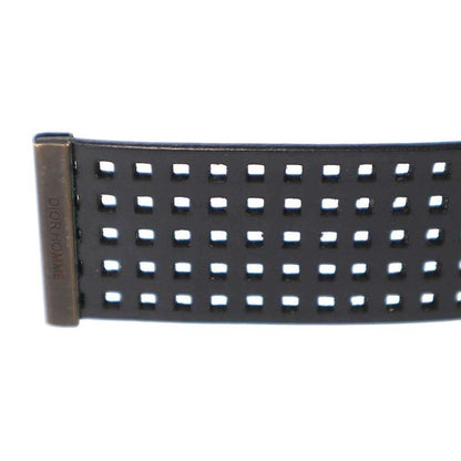 Dior Homme Punching Leather Gacha Belt Black