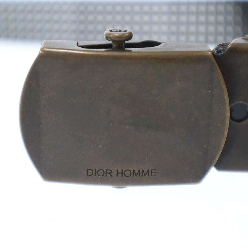 Dior Homme Punching Leather Gacha Belt Black