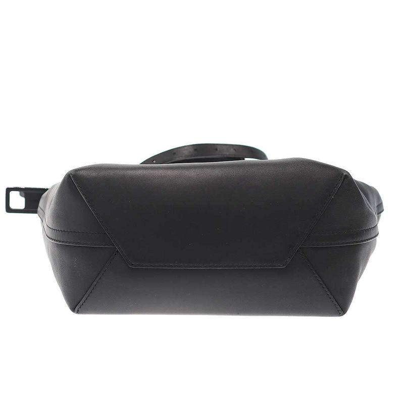 Balenciaga MEGA ZIP Leather Shoulder Bag 6618541000 Black