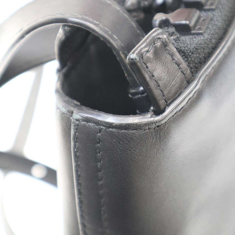 Balenciaga MEGA ZIP Leather Shoulder Bag 6618541000 Black