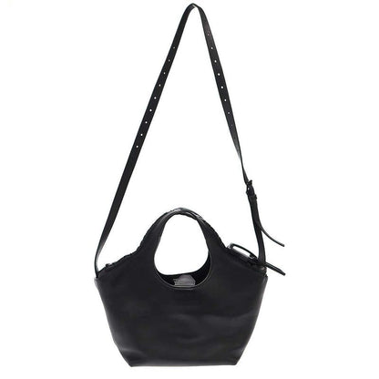 Balenciaga MEGA ZIP Leather Shoulder Bag 6618541000 Black