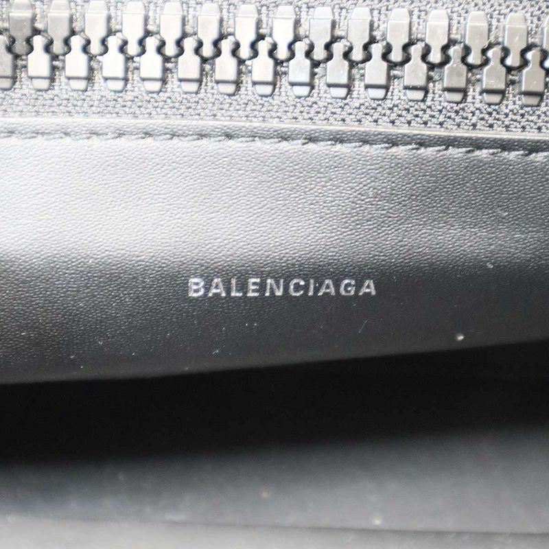 Balenciaga MEGA ZIP Leather Shoulder Bag 6618541000 Black