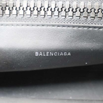 Balenciaga MEGA ZIP Leather Shoulder Bag 6618541000 Black