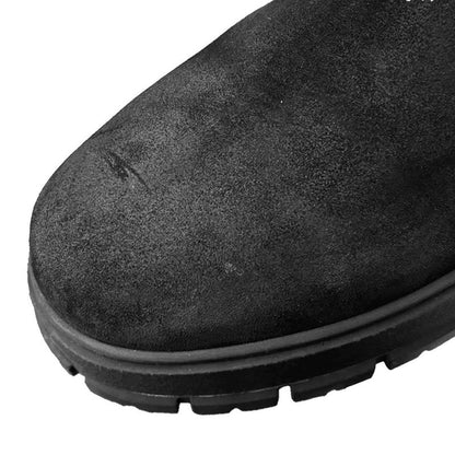 Prada Mouton Leather Triangle Logo Haraco Boots 8830 9533 Black 39