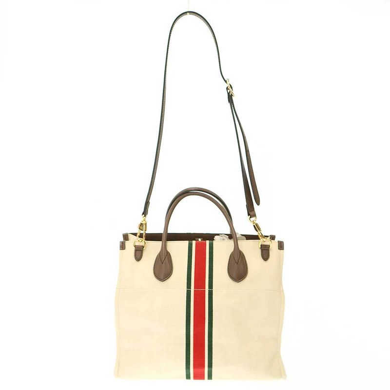 Gucci Sherry Line Fall Double 2WAY Shoulder Tote Bag 657422 Beige