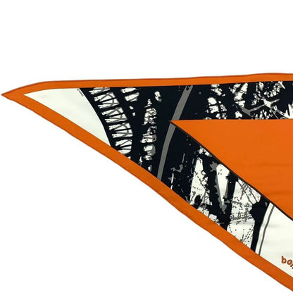 Hermes Triangle Scarf Large Silk Flying Box Orange