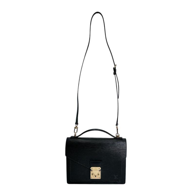 Louis Vuitton Epi 2-Way Shoulder Bag Monceau Handbag Black